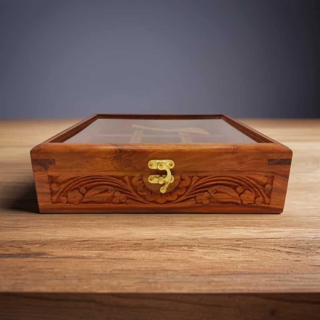Handcrafted Masala Box – Wooden Spice Organizer Pakistan