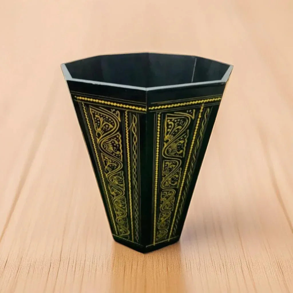 Naqshi Art Wooden Dustbin – Hand-Carved Decorative Wooden Waste Bin for Home & Office