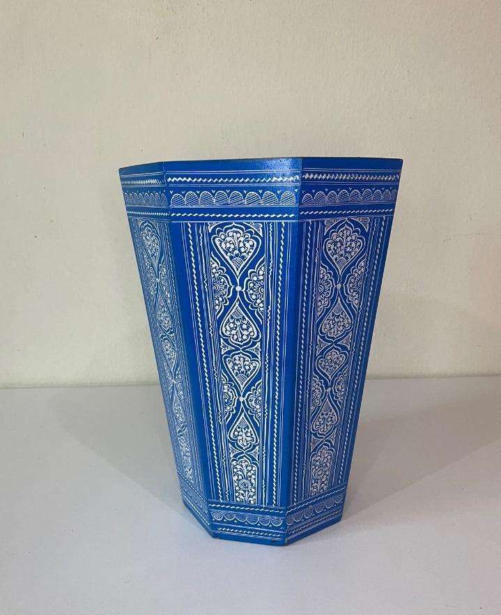 Naqshi Art Wooden Dustbin – Hand-Carved Decorative Wooden Waste Bin for Home & Office