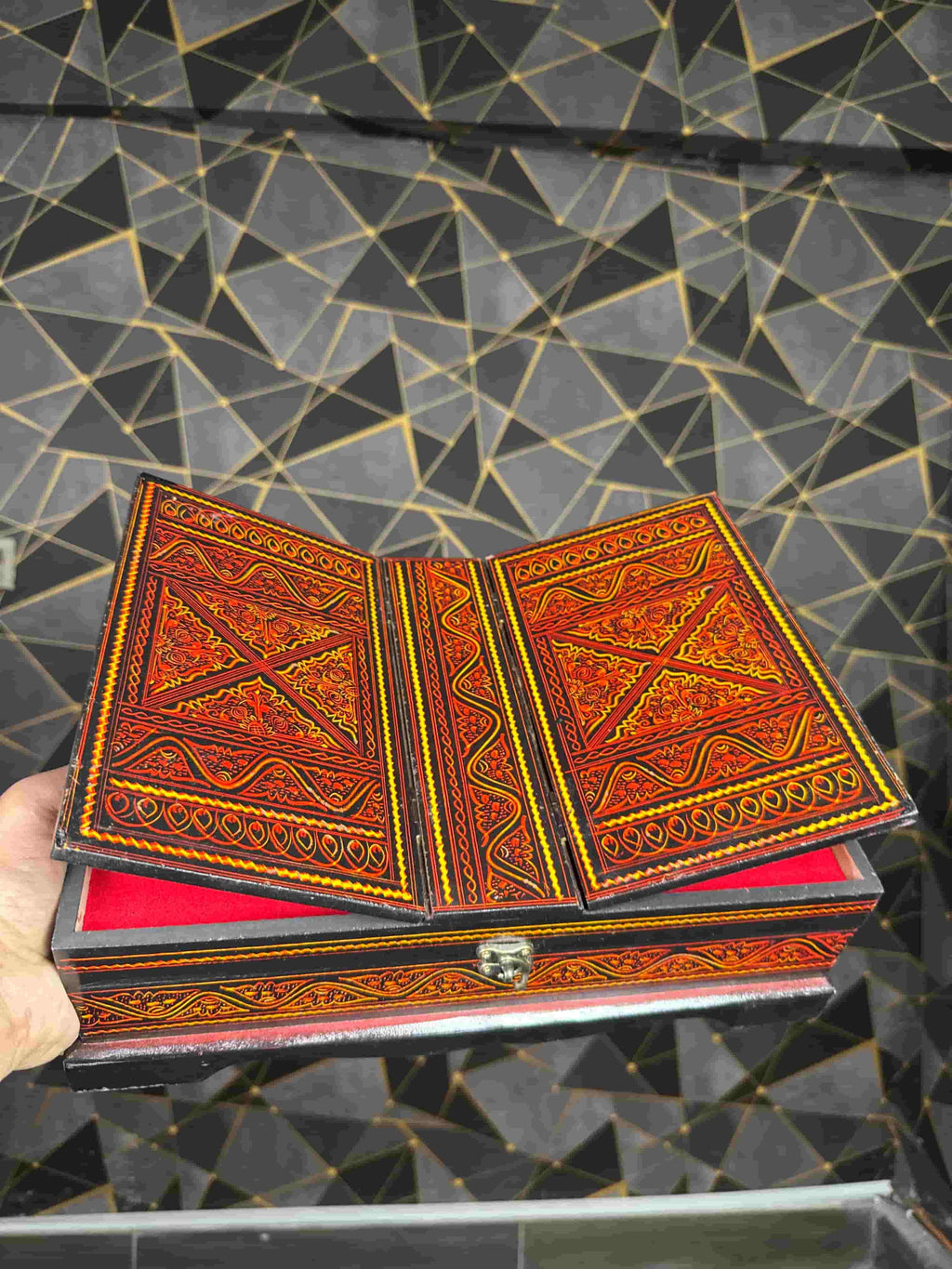 Hand Carved Wooden Naqshi Quran Box – Premium Islamic Storage