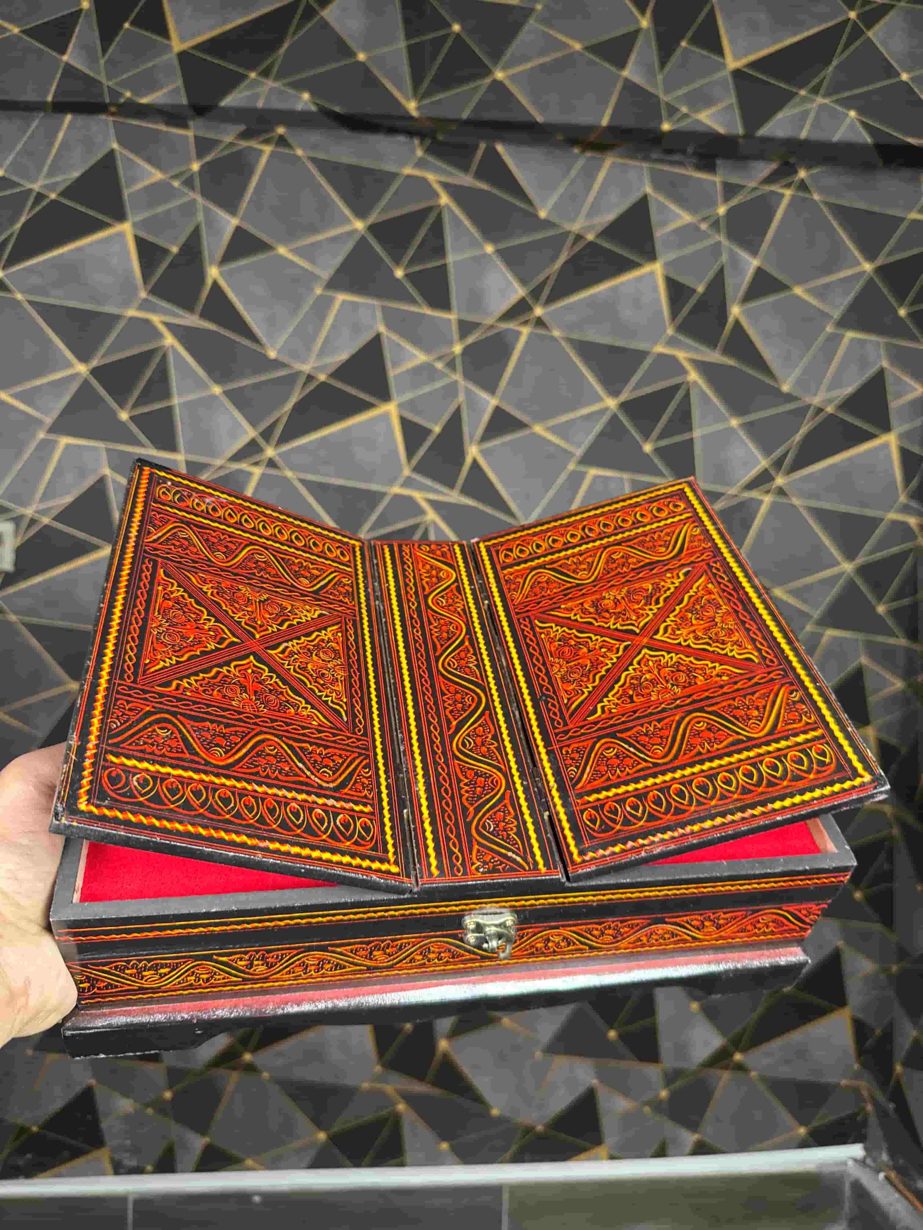 Hand Carved Wooden Naqshi Quran Box – Premium Islamic Storage