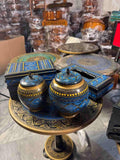Naqshi Art Wooden Table Set – Hand-Carved Traditional Décor