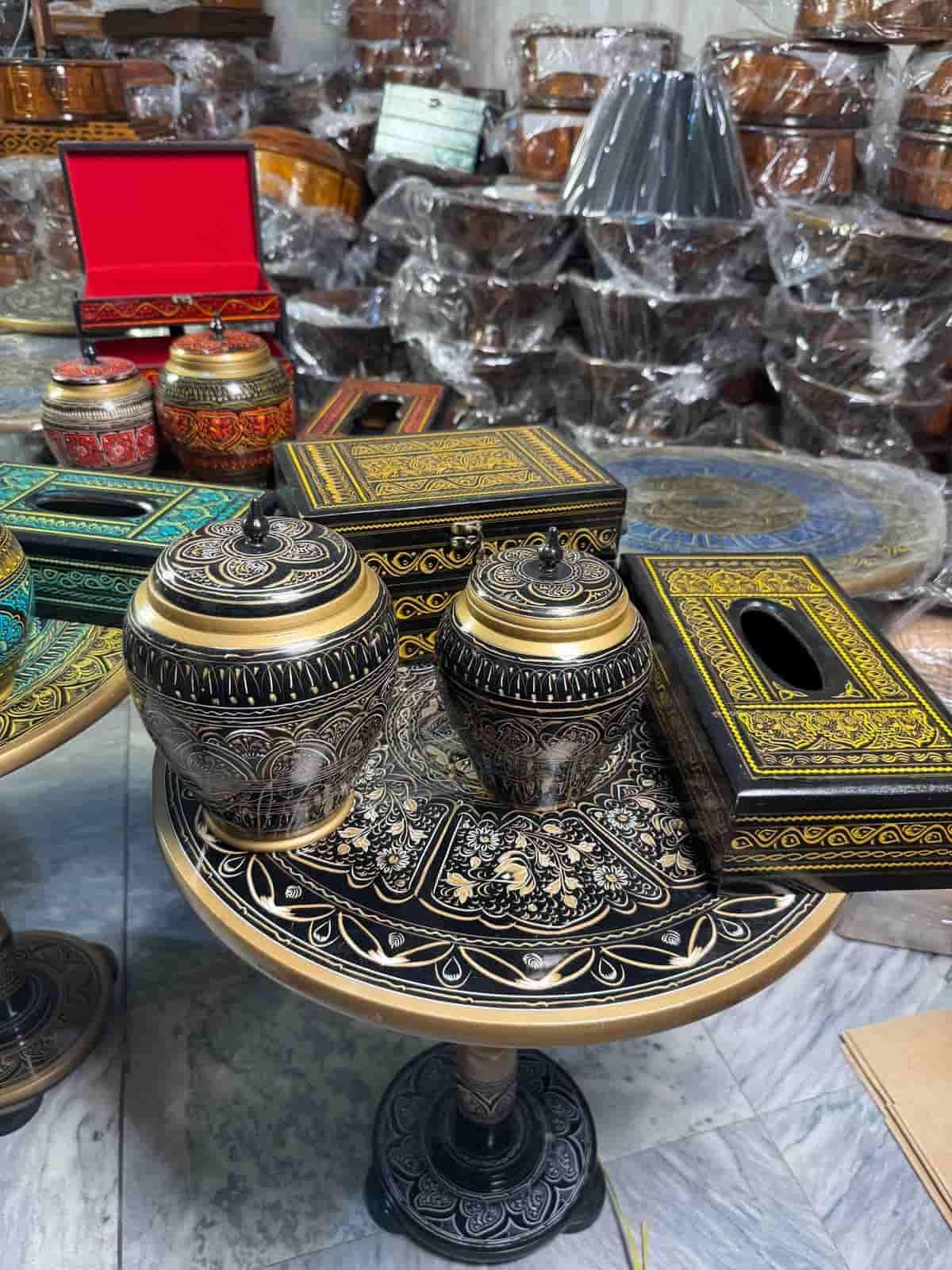 Naqshi Art Wooden Table Set – Hand-Carved Traditional Décor