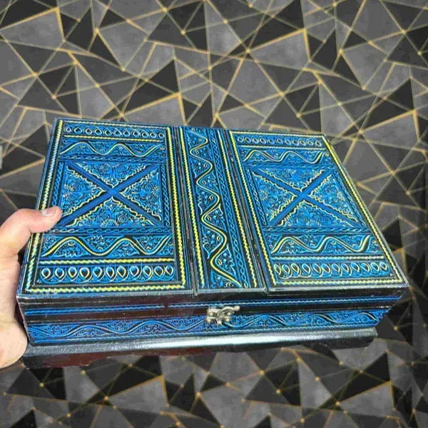 Hand Carved Wooden Naqshi Quran Box – Premium Islamic Storage