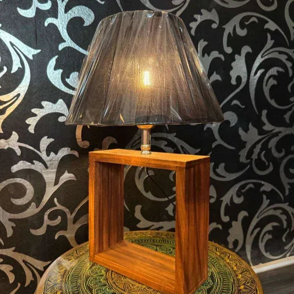 Wooden Night Lamps Pair – Rustic Bedside & Table Lighting