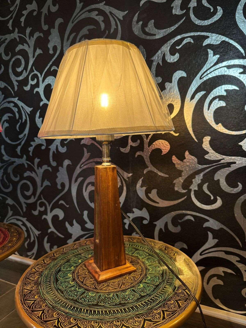 Wooden Night Lamps Pair – Rustic Bedside & Table Lighting