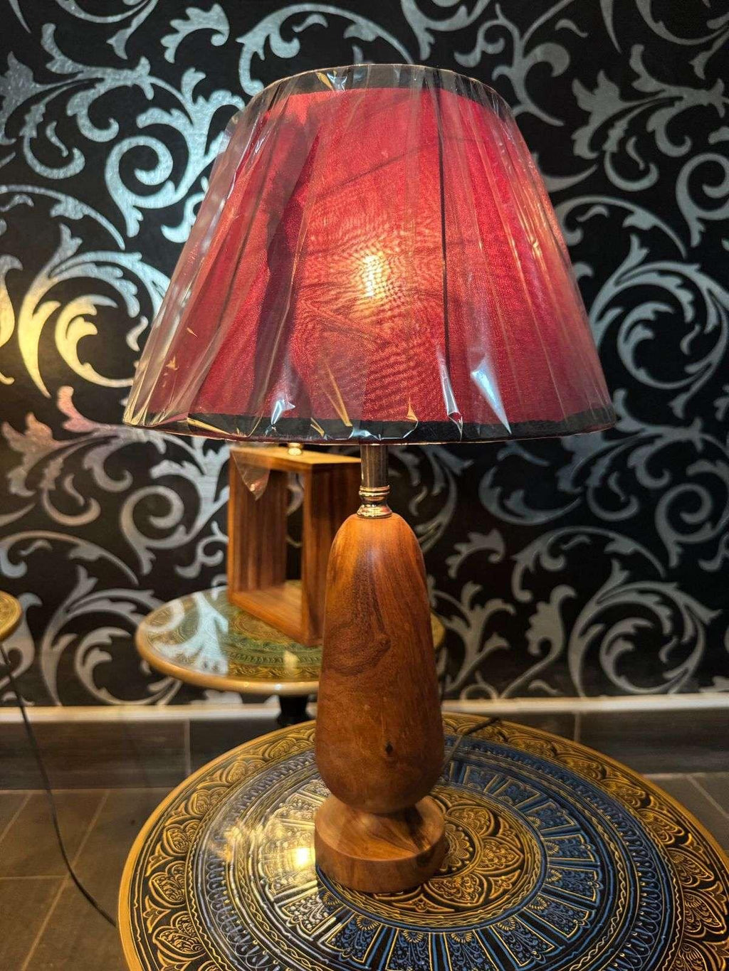 Wooden Night Lamps Pair – Rustic Bedside & Table Lighting