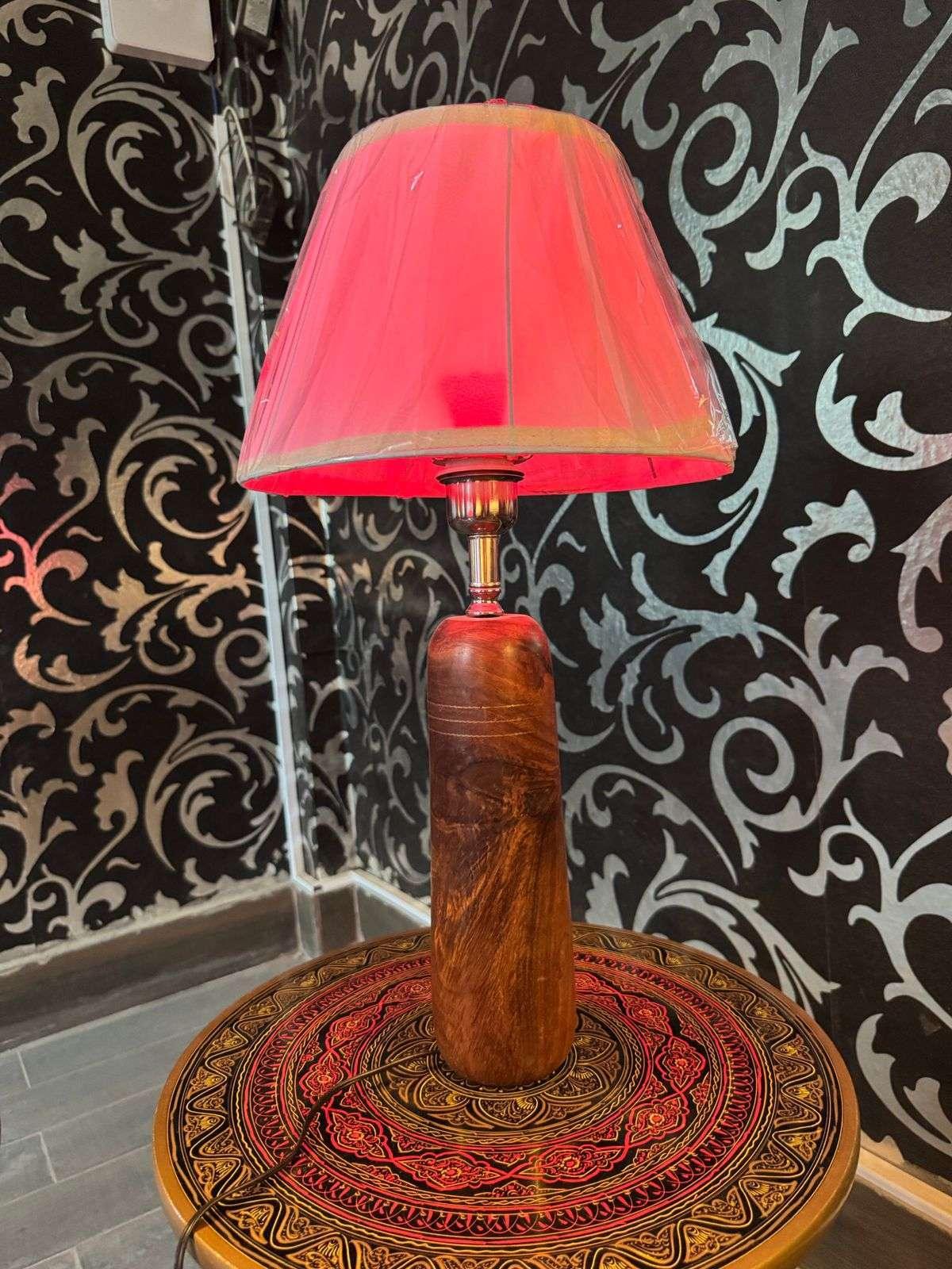 Wooden Night Lamps Pair – Rustic Bedside & Table Lighting