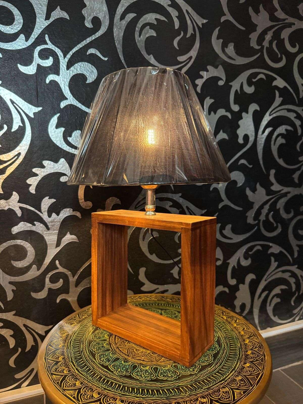Wooden Night Lamps Pair – Rustic Bedside & Table Lighting