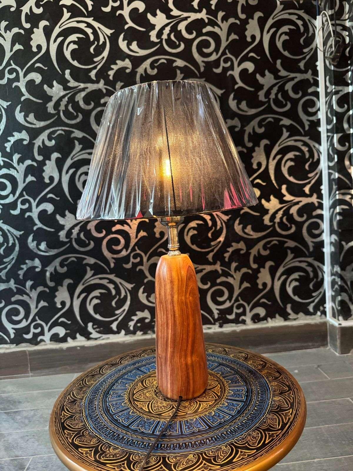 Wooden Night Lamps Pair – Rustic Bedside & Table Lighting