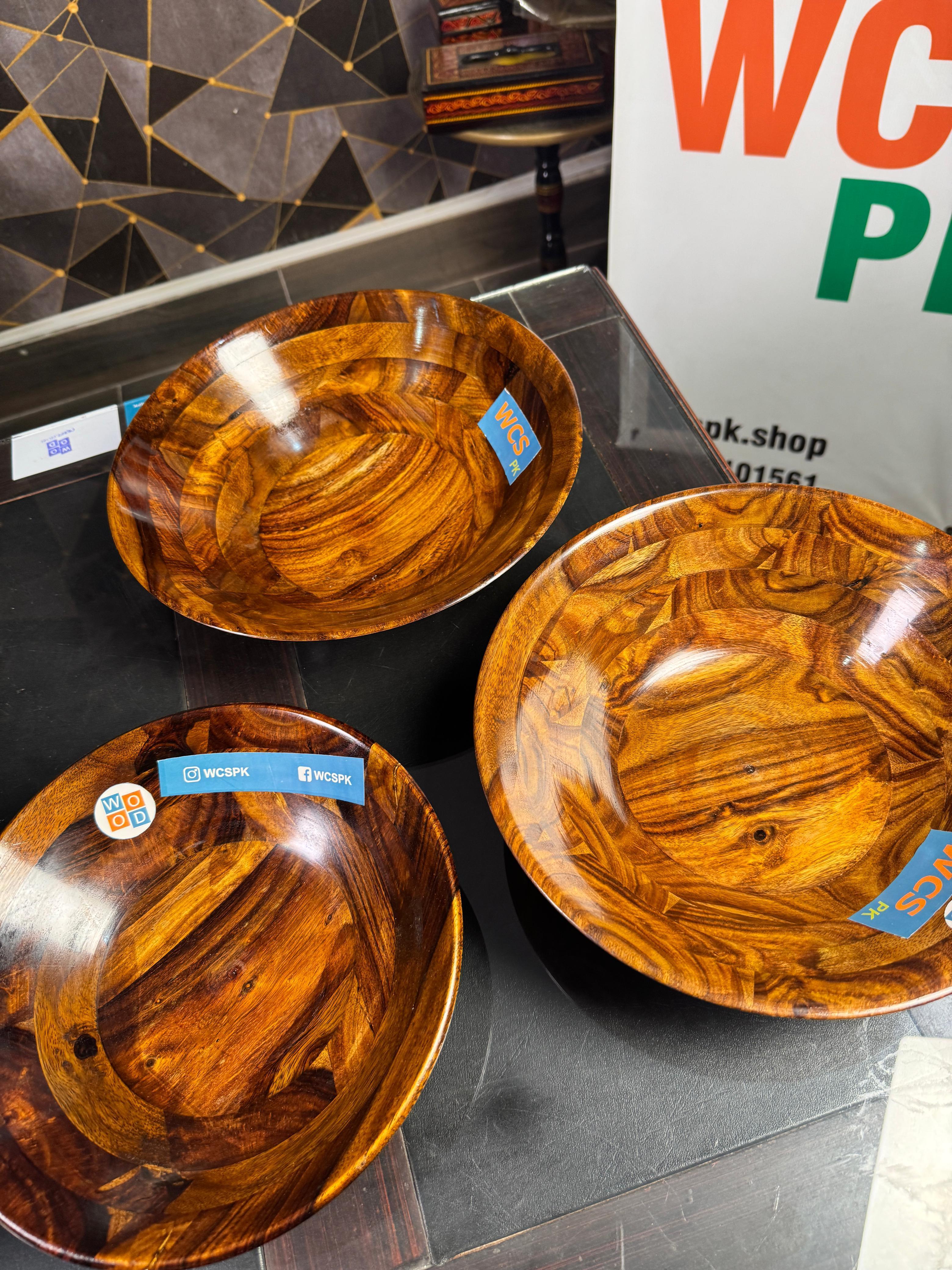 Wooden Bowl Set in Pakistan – Handcrafted Serving & Dining Bowls