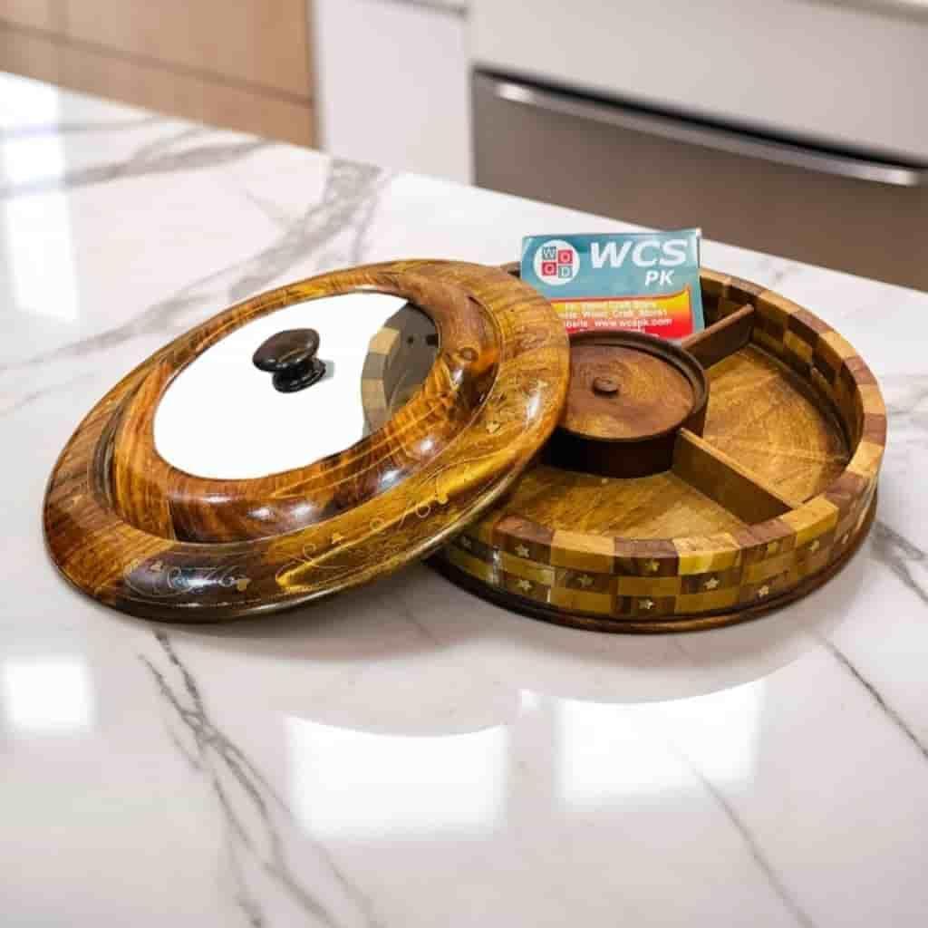 Wooden Dry Fruit Bowl – Handcrafted Serving Bowl Pakistan
