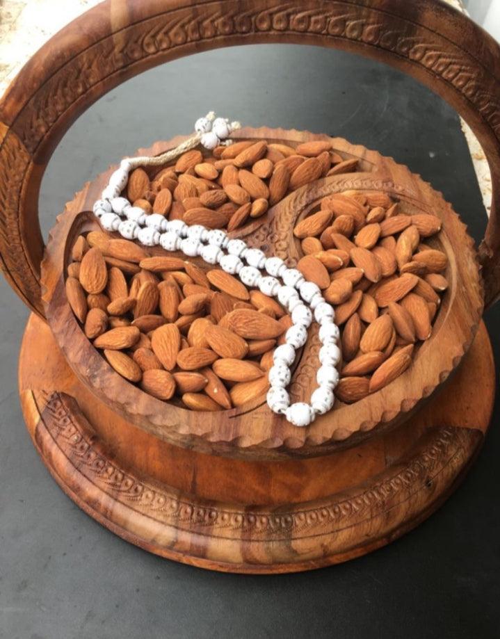 Wooden Dry Fruit Tukri – Handcrafted Serving Basket for Eid, Weddings & Gifting