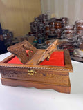 Hand-Carved Wooden Quran Box – Islamic Calligraphy Gift & Sacred Storage